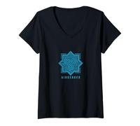 Donna Avatar The Last Airbender Air Tribe Symbolic Mandala Maglietta con Collo a V