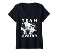 Donna Avatar The Last Airbender Mono Team Avatar Maglietta con Collo a V