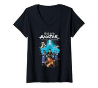 Donna Avatar The Last Airbender Poster Maglietta con Collo a V
