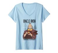 Donna Avatar The Last Airbender Uncle Iroh Tea Maglietta con Collo a V