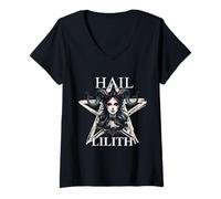 Donna Ave Lilith in Un Mondo Pieno di Eves Diventa Un Lilith Sigma Maglietta con Collo a V