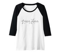 Donna Ave Maria Gratia Plena Maglia con Maniche Raglan