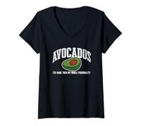 Donna Avocado Citazione Divertente Cibo Umorismo Alimentazione sana Personalità Maglietta con Collo a V