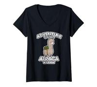 Donna Avventura che dici? Alpaca Le mie borse! Lama Alpaca Lovers Maglietta con Collo a V