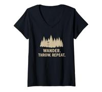Donna Avventura di Golf a Disco Wander Throw Repeat Maglietta con Collo a V