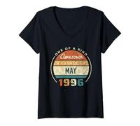 Donna Awesome Since May 1996 - Compleanno Vintage Maglietta con Collo a V