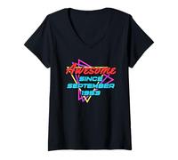 Donna Awesome Since September 1953 Maglietta con Collo a V