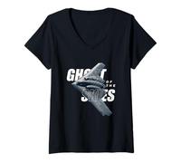 Donna B-2 Fantasma dei Cieli Bombardiere Stealth Aerei Americani Maglietta con Collo a V
