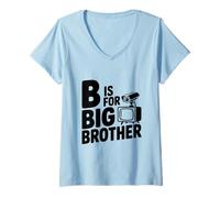 Donna B Sta per Big Brother Surveillance Idea Divertente Maglietta con Collo a V