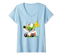 Donna Baby Fox in Cappellino Baseball con Pacifier Maglietta con Collo a V
