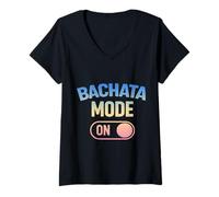 Donna Bachatera Bachata Ballerina Divertente Maglietta con Collo a V