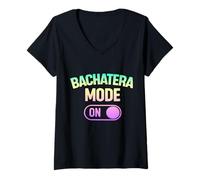 Donna Bachatera Bachata Ballerina Divertente Maglietta con Collo a V