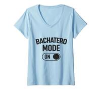 Donna Bachatero Bachata Ballerina Divertente Maglietta con Collo a V