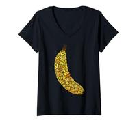 Donna Baci di Labbra alla Banana Sfacciata Maglietta con Collo a V
