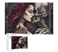 Donna Baciare Cranio Scuro Puzzle per Adulti Famiglia Attività Giochi Home Decor Puzzle 1000 PCS