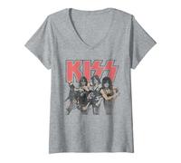 Donna Bacio - gridare fuori forte ritratto Maglietta con Collo a V