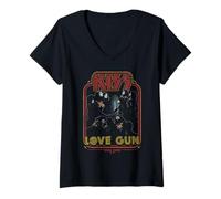 Donna Bacio - Love Gun Harem Maglietta con Collo a V