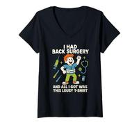 Donna Back Surgery Lousy T Shirt Fun Uomo Get Well Patient Maglietta con Collo a V