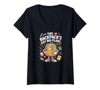 Donna Back to School Confident Zaino Dream Big Motivational Maglietta con Collo a V