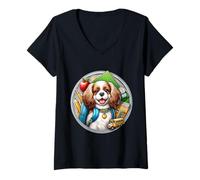 Donna Back To School Giocattolo Inglese Spagnolo Cane Ragazzo Ragazza Studente Bambini Maglietta con Collo a V