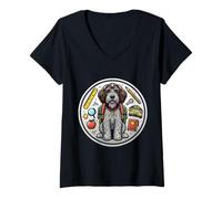 Donna Back To School Wirehaired Pointing Griffon Cane Ragazzo Ragazza Bambini Maglietta con Collo a V