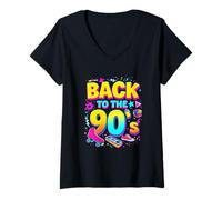 Donna Back to The 90s Maglietta con Collo a V