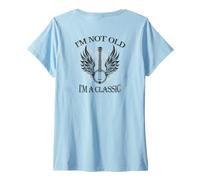 Donna Backprint | Banjo Old-Retired Bluegrass-Country-Music Banjo Maglietta con Collo a V