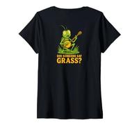 Donna Backprint | Grasshopper-Banjo Bluegrass-Festival Music Banjo Maglietta con Collo a V