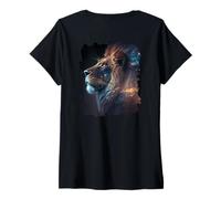 Donna Backprint Il Mistico Forte re del Deserto e della Natura Maglietta con Collo a V
