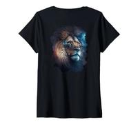 Donna Backprint Il Mistico Forte re del Deserto e della Natura Maglietta con Collo a V