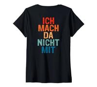 Donna Backprint Non Mi occupo della libertà di Espressione e dei Maglietta con Collo a V