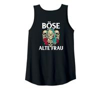 Donna Backprint - Stampa con Scritta Böse Alten Frau ältere Frauen Die Sarcamus Canotta
