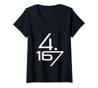 Donna Backyard Ultra Running 4.167 Il Numero Magico Maglietta con Collo a V