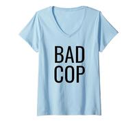 Donna Bad Cop Maglietta con Collo a V