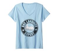 Donna Bad Landings Expert Mano Rotta I Bambini ottengono Un Braccio Rotto Bene Maglietta con Collo a V