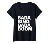 Donna Bada Bing Bada Boom Maglietta con Collo a V
