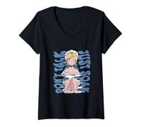Donna Bagno Onsen Dont Talk Just Soak Maglietta con Collo a V