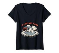 Donna Bagno Onsen Maglietta con Collo a V