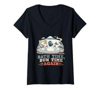 Donna Bagno Onsen Maglietta con Collo a V