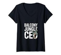 Donna Balcone Jungle Ceo Plant Parent Urban Jungle Pride Maglietta con Collo a V