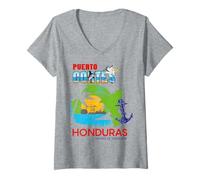 Donna Baleada Honduran Souvenir Honduras Indio Lempira Catracho Maglietta con Collo a V