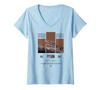 Donna Ball Python Modern Reptile Keeper Streetwear Maglietta con Collo a V