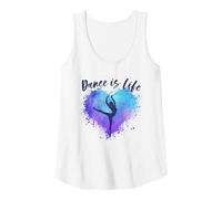 Donna Ballerina Dance is Life Dancing Ballerine Graphic Canotta