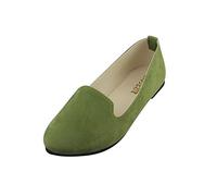 Donna Ballerine Basic in Ecopelle Elegante e Moda Scarpe Basse,Army Green,EU 37