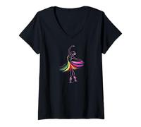 Donna Ballet Dancer Ballerina Choreography Maglietta con Collo a V