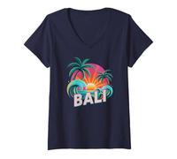 Donna Bambini Bali Vacanza Crociera Viaggio Corrispondenza Sorelle Mamme Squadra Maglietta con Collo a V