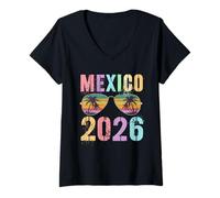 Donna Bambini Messico 2026 Vacay Best Ever Vacation Girls Cousins Team Maglietta con Collo a V
