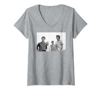 Donna Banda di Quattro Band Andy Gill Jon King di Virginia Turbett Maglietta con Collo a V