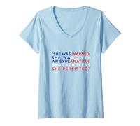 Donna Bandiera Americana è Stata avvertita tuttavia ha persistito Maglietta con Collo a V