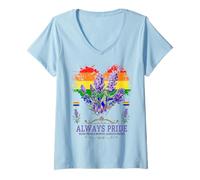 Donna Bandiera del Gay Pride, idea costume da donna LGBT Rainbow Pride Maglietta con Collo a V